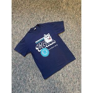 Vintage 80s University of Connecticut Huskies Mens XL Blue TNT Graphic T‎ Shirt